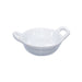 Mini plat en porcelaine blanche 8,5 x 6 x 3 cm - 4 unités