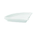 Mini plat éventail en porcelaine blanche 10 cm x 7,6 cm x 1,4 cm - 4 unités