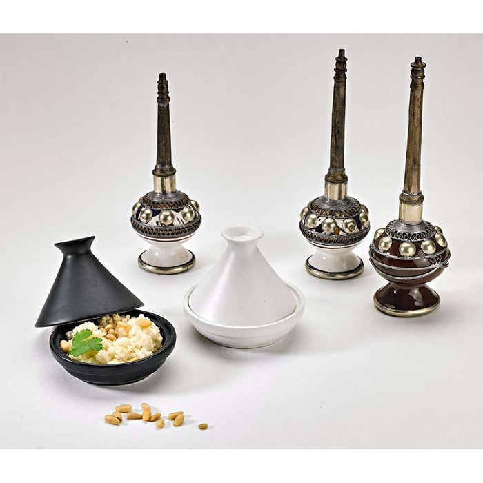 Mini tajine en porcelaine noire - Ø 9 cm - H 8 cm - 24 unités
