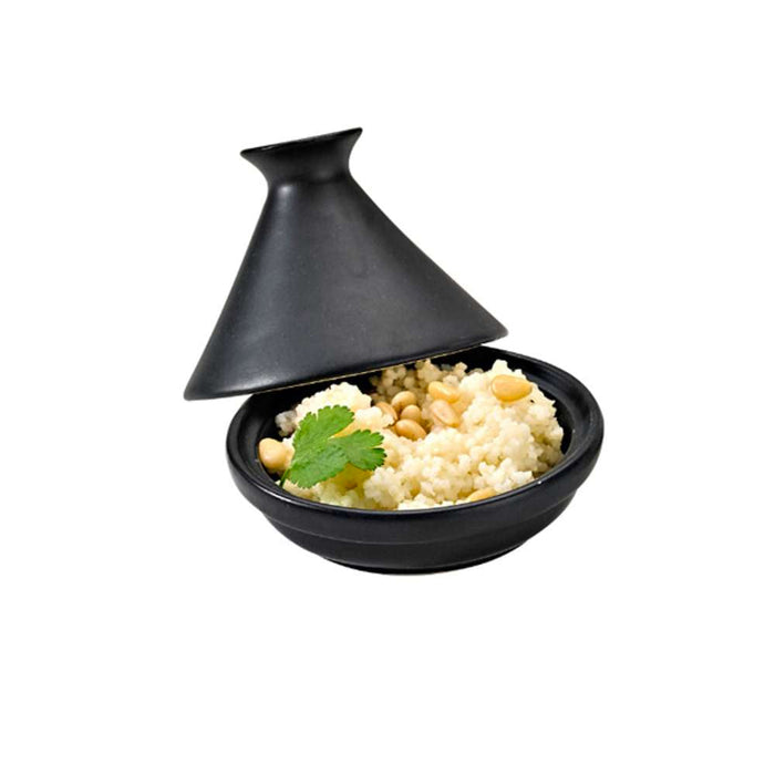 Mini tajine en porcelaine noire - Ø 9 cm - H 8 cm - 24 unités