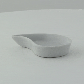 Mini plat en porcelaine blanche - 7,8 cm x 4,8 cm x 1,5 cm - 24 unités