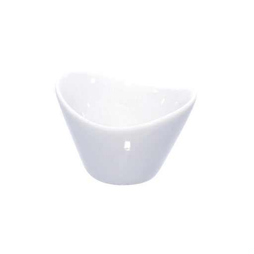 Mini pot en porcelaine blanche 6,6 cm x 5,4 cm x 4,5 cm - 4 unités