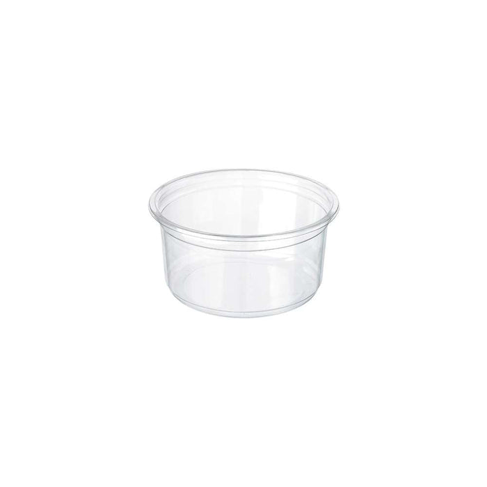 Pot "Deli" rond en PP translucide micro-ondable - 230 ml - 500 unités