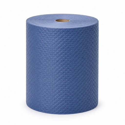 Nappe en rouleau cellulose damassée bleu marine - 100 m x 1,2 m