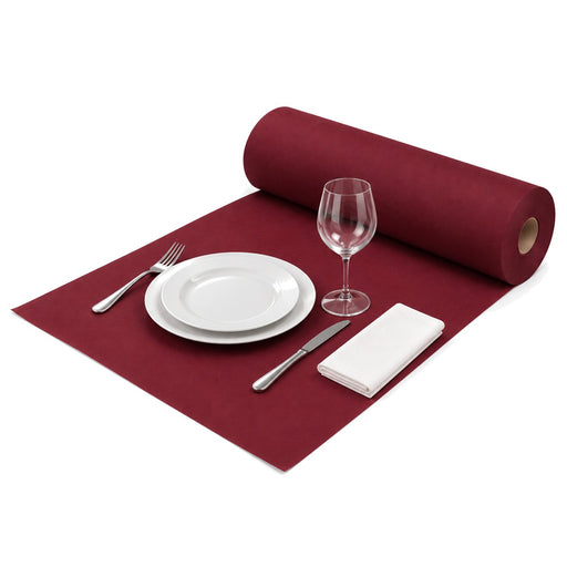 Nappe en rouleau pré-découpée non tissé spunbond bordeaux - 50 m x 1,2 m - en situation