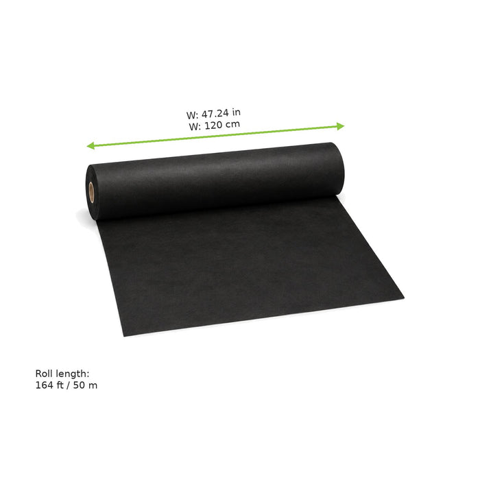 Nappe en rouleau pré-découpée non tissé spunbond noir - 50 m x 1,2 m - dimensions