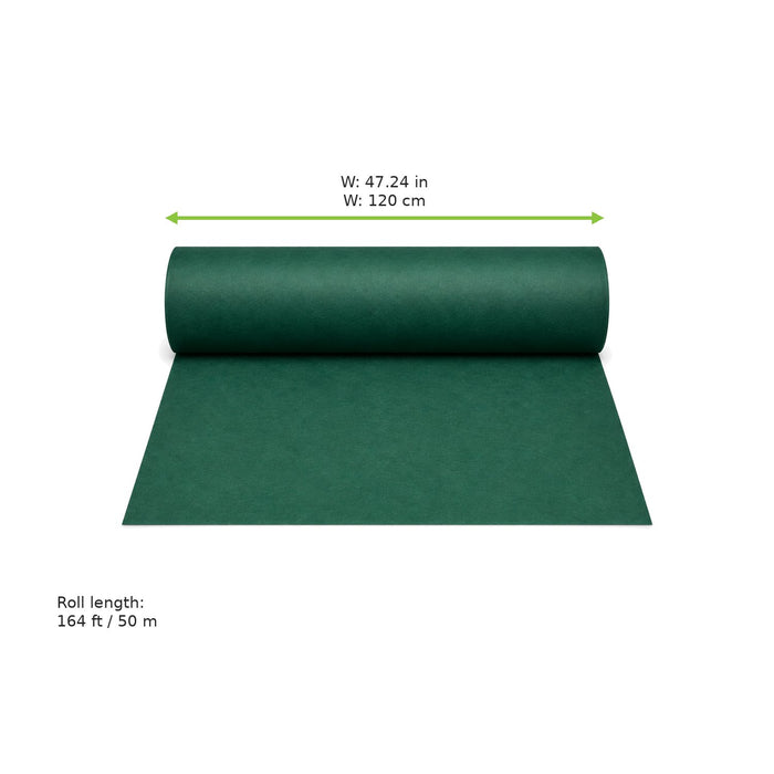 Nappe en rouleau pré-découpée non tissé spunbond vert - 50 m x 1,2 m - dimensions