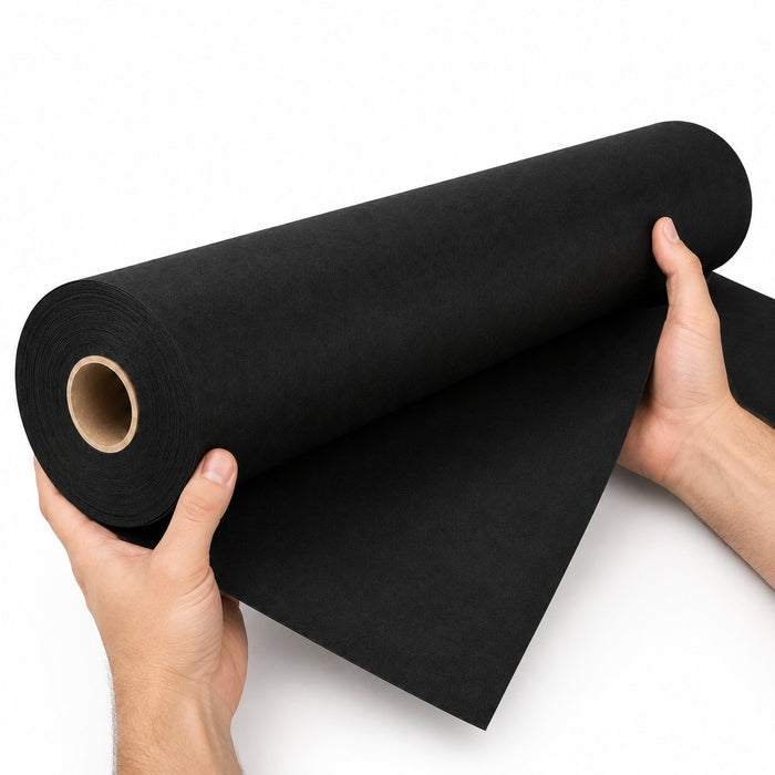 Nappe en rouleau non tissé spunbond noir - 50 m x 1,2 m - en main
