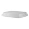Couvercle PET transparent rectangulaire dôme - 22,5 cm x 18 cm x 3,7 cm - Compatible avec 210PAN850 - 200 unités
