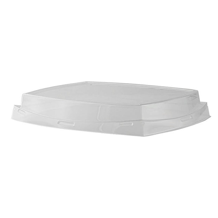 Couvercle dôme PET transparent rectangulaire 22,5 cm x 18 cm x 3,7 cm - 20 unités