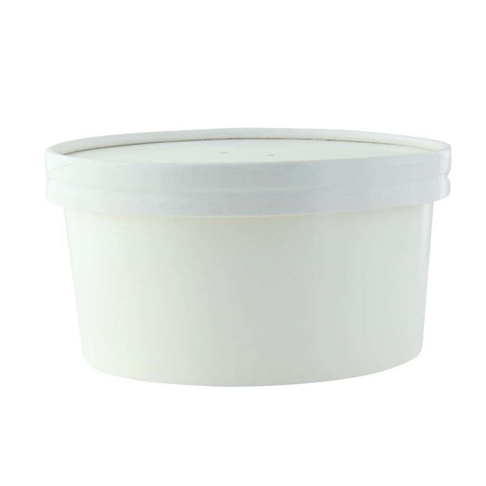 Saladier rond "Buckaty" en carton blanc - 940 ml - Ø 15 cm - H 7,5 cm - 360 unités