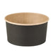 Saladier rond "Buckaty" en carton kraft noir - 900 ml - Ø 15 cm - H 7,5 cm - 45 unités