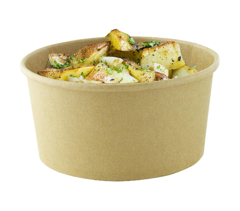Saladier rond "Buckaty" en carton kraft - 1000 ml - Ø 15 cm - H 7,5 cm - 45 unités