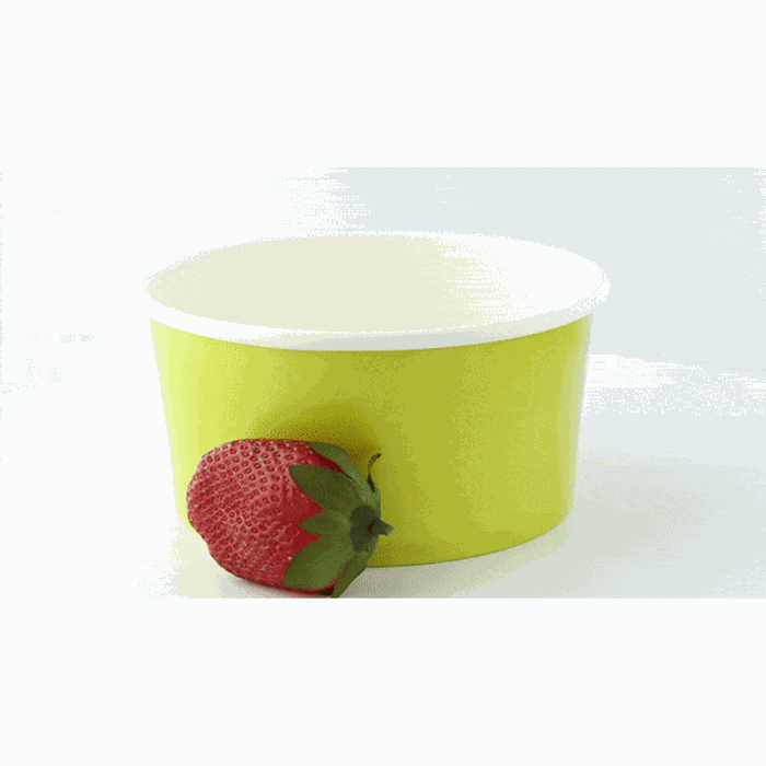 Saladier rond "Buckaty" en carton vert - 900 ml - Ø 15 cm - H 7,5 cm - 360 unités