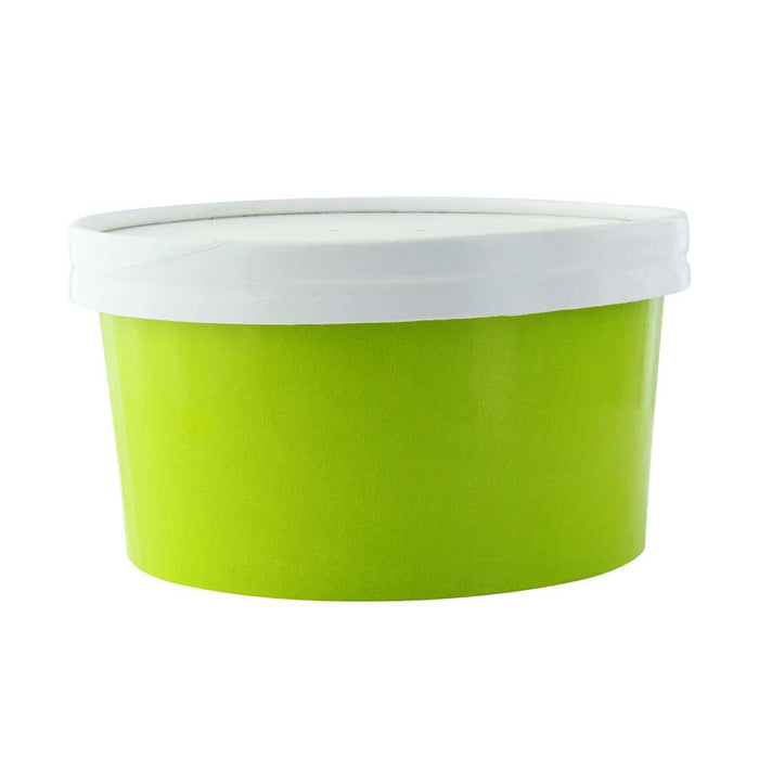 Saladier rond "Buckaty" en carton vert - 900 ml - Ø 15 cm - H 7,5 cm - 360 unités