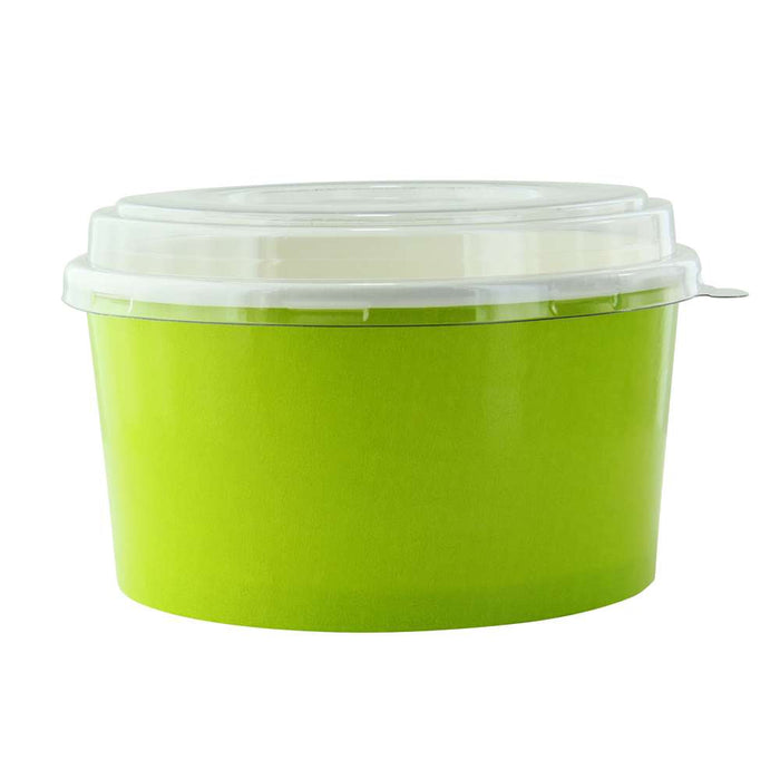 Saladier rond "Buckaty" en carton vert - 900 ml - Ø 15 cm - H 7,5 cm - 360 unités