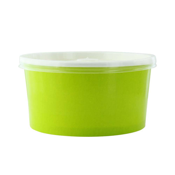 Saladier rond "Buckaty" en carton vert - 900 ml - Ø 15 cm - H 7,5 cm - 360 unités