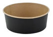 Saladier rond "Buckaty" en carton kraft noir - 1300 ml - Ø 18,5 cm - H 6,5 cm - 45 unités