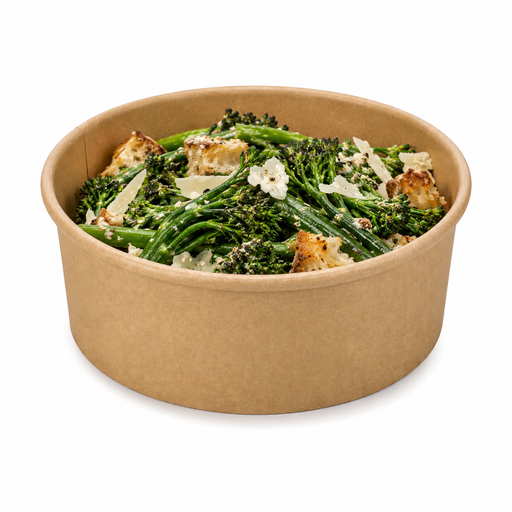 Saladier rond "Buckaty" en carton kraft - 1500 ml - Ø 18,6 cm - H 6,6 cm - 50 unités