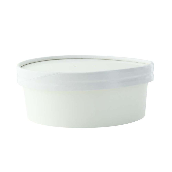Saladier rond "Buckaty" en carton blanc - 580 ml - Ø 15 cm - H 5 cm - 360 unités