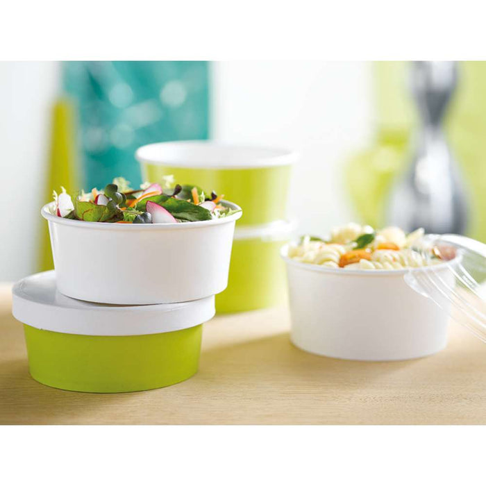 Saladier rond "Buckaty" en carton blanc - 580 ml - Ø 15 cm - H 5 cm - 360 unités