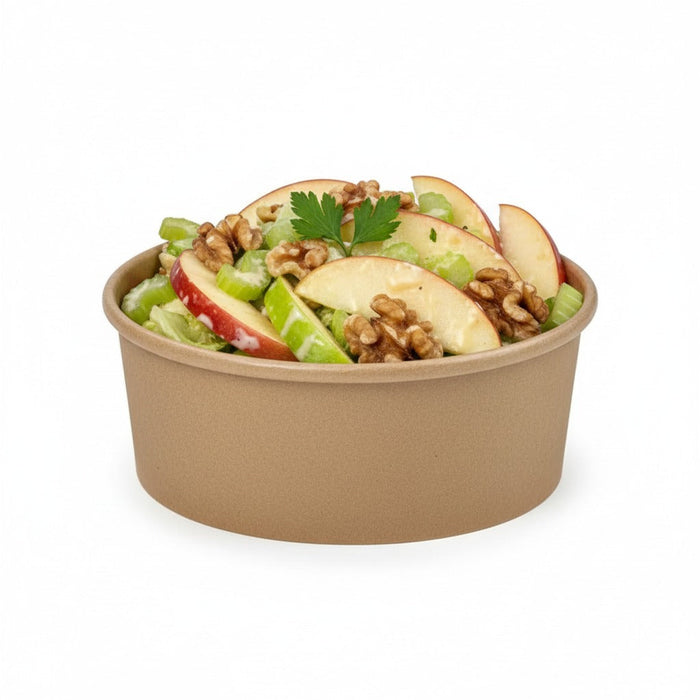 Saladier rond "Buckaty" en carton kraft - 750 ml - Ø 14,2 cm - H 6,8 cm - 50 unités