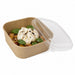 Couvercle PET pour saladier carre 13 cm x 13 cm - 50 unités