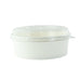 Combo saladier rond "Buckaty" en carton blanc + couvercle PET - 550 ml - Ø 15 cm - H 5 cm - 50 unités