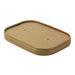 Couvercle rectangulaire en kraft lamine PP - 17 cm x 12 cm x 2 cm - 25 unités