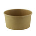 Saladier rond "Buckaty" en carton brun sans plastique - 700 ml - Ø 15 cm - H 6 cm - 45 unités