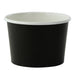 Pot carton noir chaud et froid 130 ml - Ø 7,4 cm - H 5 cm - 50 unités