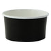 Pot carton noir chaud et froid 130 ml - Ø 8 cm - H 4,4 cm - 50 unités
