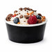 Pot carton noir chaud et froid de contenance 200 ml - Ø 9 cm - H 4,8 cm - 50 unités