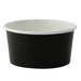 Pot carton noir chaud et froid de contenance 200 ml - Ø 9 cm - H 4,8 cm - 50 unités