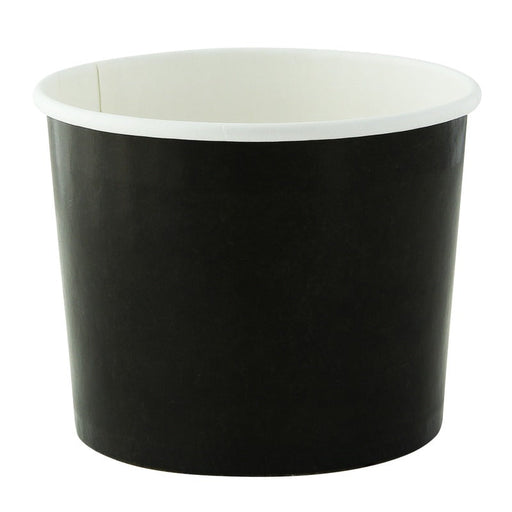 Pot carton noir chaud et froid 320 ml - Ø 9 cm - H 7 cm - 50 unités