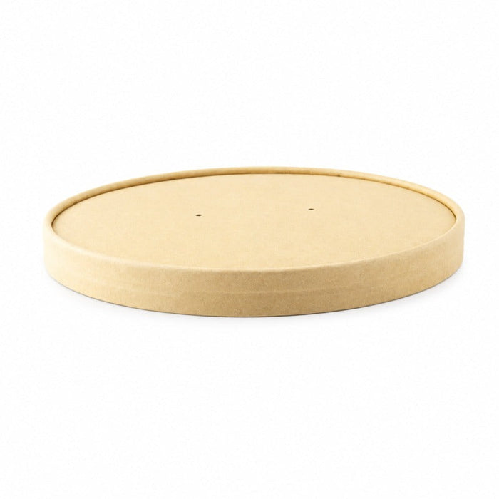 Couvercle carton kraft sans plastique - 6,1 cm x 0 cm x 0,75 cm - Ø 6,1 cm - H 0,75 cm - 50 unités