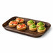 Plateau decor bois foncé laminé 16,8 cm x 12,7 cm H 1,5 cm - 50 unités