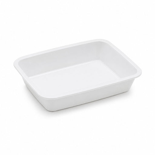 Ravier en plastique PS blanc - 220 g - 13,7 cm x 9,5 cm x 2,5 cm