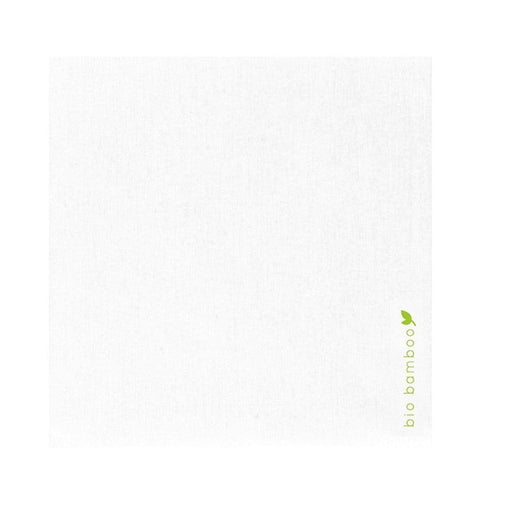 Serviette en fibre de bambou blanche 25 cm x 25 cm - 50 unités