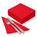 Serviette ouate rouge 2 plis - 38 cm x 38 cm - en situation