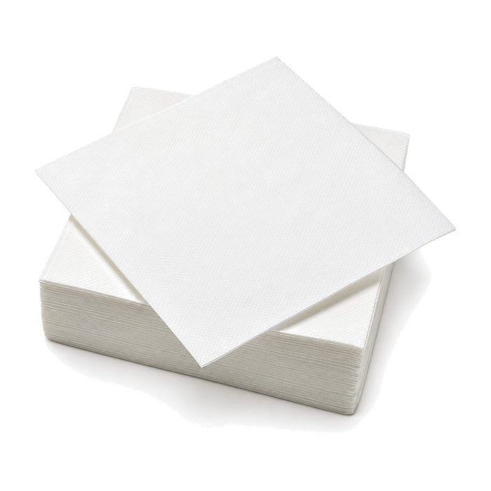 Serviette ouate blanche 2 plis - 38 cm x 38 cm