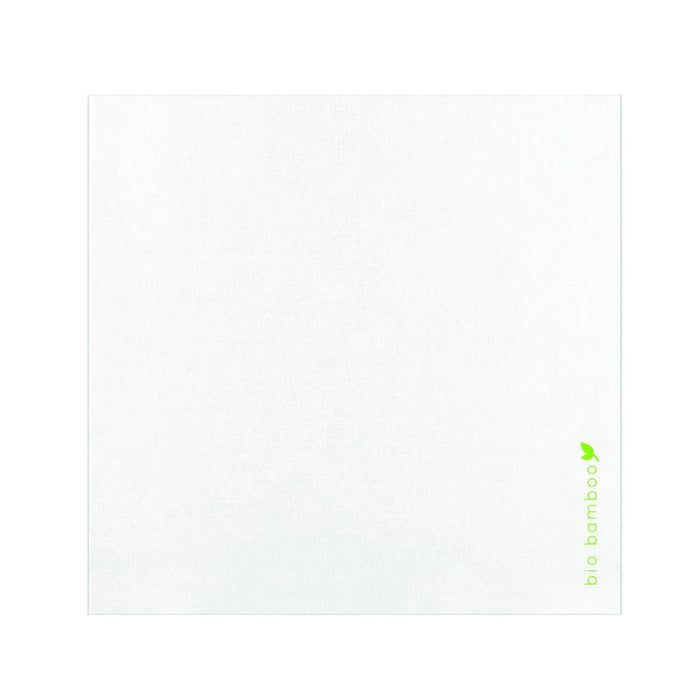Serviette en fibre de bambou blanche 40 cm x 40 cm - 50 unités