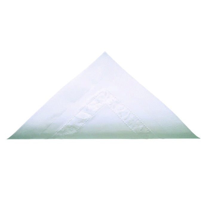 Serviette ouate blanche 2 plis 38 cm x 38 cm - 100 unités