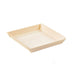 Barquette carrée en bois "Samouraï" 13 cm x 13 cm x 2 cm - 100 unités