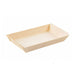 Barquette rectangulaire en bois "Samouraï" 13 x 6,5 x 2 cm - 100 unités