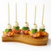 Support bambou pour 14 pics "Vague" 16 cm x 6,5 cm x 2 cm - 10 unités