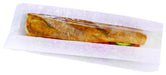 Sac sandwich papier blanc à fenêtre 12 cm x 4 cm x 34 cm - 1000 unités