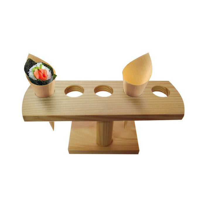 Support bambou pour cônes 5 trous 23,5 cm x 8 cm x 9,5 cm - 10 unités