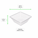 Saladier PET carré transparent 1000 ml 19,5 cm x 19,5 cm x 7 cm - 100 unités