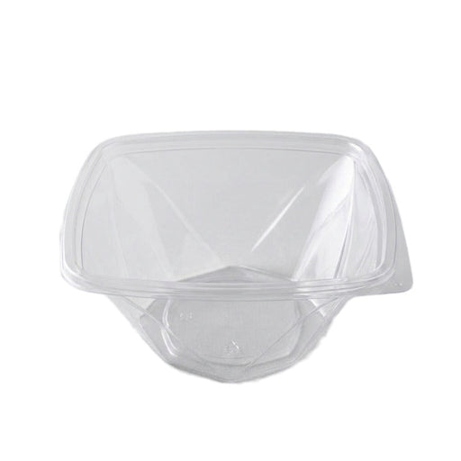 Saladier carré vrillé "Twirl" en PET transparent sans couvercle - 1000 ml - 20 cm x 20 cm - H 8 cm - 100 unités